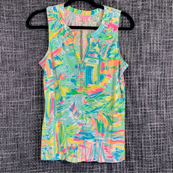 Lilly Pulitzer Tops - Lilly Pulitzer Multicolor Essie Tank Tunic Top S #663
